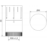 Mexen Uni-T cap termostatic pentru calorifer, auriu - W908-005-50
