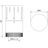Mexen, cap termostatic pentru radiator, alb - W908-005-20
