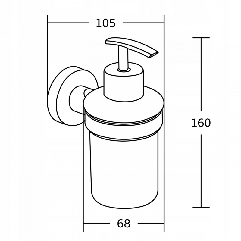 Mexen Tiber dozator de săpun, negru - 7050540-70