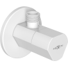 Mexen T supapă unghiulară pentru baterie 1/2"x3/8", alb - 79973-20