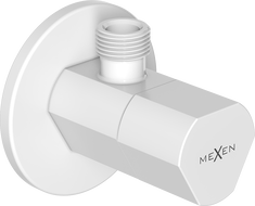 Mexen T supapă unghiulară pentru baterie 1/2"x3/8", alb - 79973-20