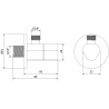 Mexen T robinet colțar baterie 1/2"x3/8", auriu - 79973-50