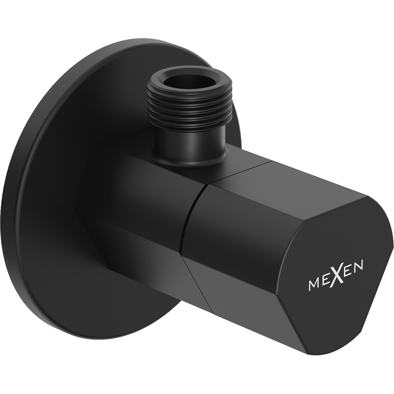 Mexen T robinet unghiular pentru baterii 1/2"x3/8", negru - 79973-70