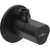 Mexen T robinet unghiular pentru baterii 1/2"x3/8", negru - 79973-70