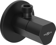 Mexen T robinet unghiular pentru baterii 1/2"x3/8", negru - 79973-70