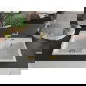 Mexen Hektor chiuvetă de granit cu 2 compartimente 800 x 480 mm, alb, sifon auriu - 6521802000-20-G