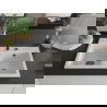 Chiuvetă granit Mexen Hektor 2 compartimente 800 x 480 mm, alb, sifon negru - 6521802000-20-B