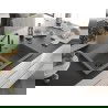 Mexen Hektor gránit kétkamrás mosogató 800 x 480 mm, szürke, fekete szifon - 6521802000-71-B