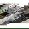 Mexen Hektor chiuvetă din granit cu 2 compartimente 800 x 480 mm, negru/metalic argintiu, sifon crom - 6521802000-73