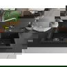 Mexen Hektor kétkamrás gránit mosogató 800 x 480 mm, fekete/ezüst metál, króm szifon - 6521802000-73