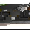 Chiuvetă granit Mexen Hektor cu 2 compartimente 800 x 480 mm, negru/argintiu metalizat, sifon auriu - 6521802000-73-G