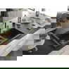 Mexen Hektor chiuvetă de bucătărie din granit cu 2 cuve 800 x 480 mm, negru pistruiat, sifon auriu - 6521802000-76-G