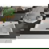 Mexen Omar chiuvetă din granit cu 1 compartiment 800 x 480 mm, alb, sifon negru - 6520801005-20-B