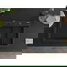 Mexen Omar chiuvetă din granit 1 compartiment 800 x 480 mm, negru/argintiu metalizat, sifon negru - 6520801005-73-B