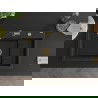 Mexen Omar chiuvetă de bucătărie din granit 1-cuvelă 800 x 480 mm, negru/auriu metalic, sifon auriu - 6520801005-75-G