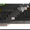 Mexen Omar chiuvetă de granit cu 1 compartiment 800 x 480 mm, negru/auriu metalic, sifon negru - 6520801005-75-B