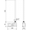 Mexen FA-J1229 300 W-os elektromos fűtőelem, fehér - W959-0300-20