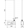 Mexen FA-J1229 încălzitor electric 300 W, negru - W959-0300-70