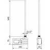 Mexen FA-J1229 600 W-os elektromos fűtőelem, fehér - W959-0600-20