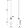 Mexen FA-BG8 600 W-os elektromos fűtőtest, fekete - W957-0600-70