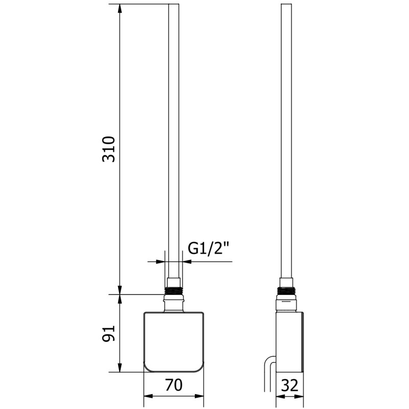 Mexen FA-05W încălzitor electric 300 W, alb - W958-0300-20