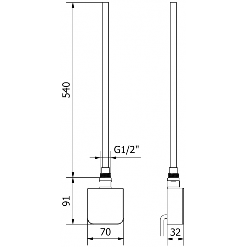 Mexen FA-05W încălzitor electric 600 W, alb - W958-0600-20