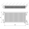 Mexen CV33 radiator plăci 900 x 1100 mm, racord inferior, 3500 W, negru - W633-090-110-70