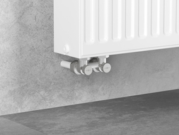Mexen kétcsöves radiátorszelep DN50, sarok 1/2"x3/4", nikkel - W911-012-01