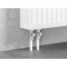 Mexen Uni-Term valvă radiator dublu DN50, dreaptă 1/2"x3/4", nichel - W912-012-01
