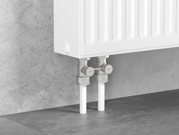 Mexen Uni-Term valvă radiator dublu DN50, dreaptă 1/2"x3/4", nichel - W912-012-01