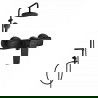 Mexen Erik set de duș montat pe suprafață cu baterie de duș Lynx, negru - 745940205-70