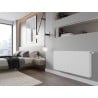 Mexen Flat CCF22 lapos radiátor 600 x 1400 mm, alsó középső csatlakozás, 2215 W, fehér - W6C22F-060-140-00
