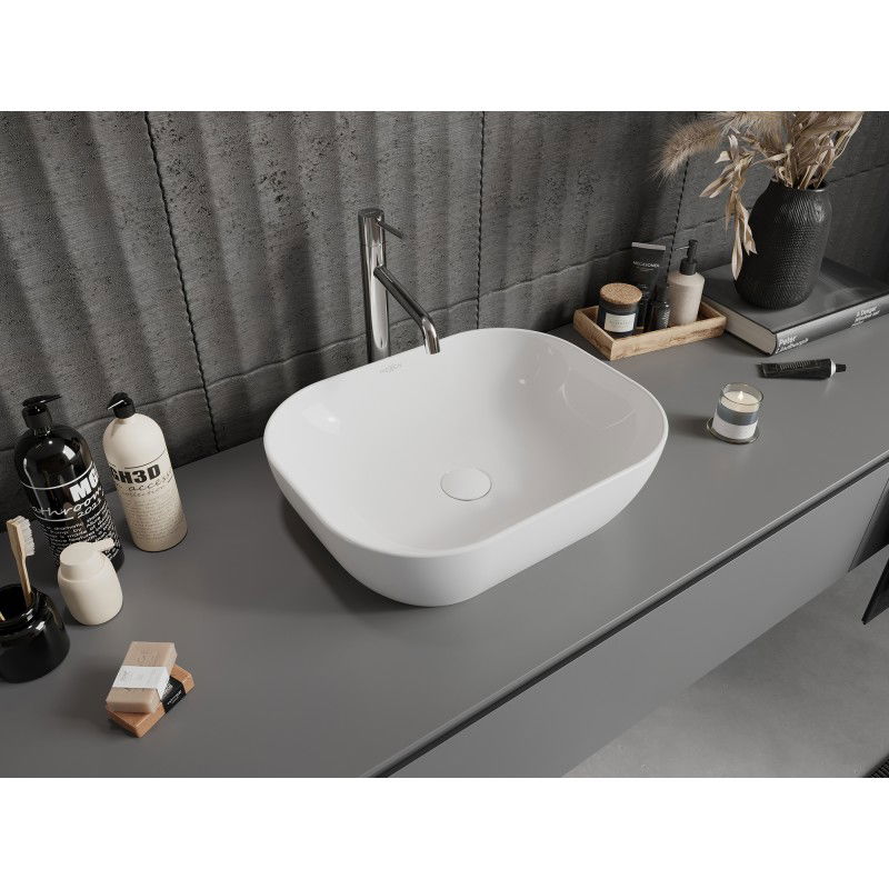 Mexen Rosa egyedi kialakítású mosdókagyló 50 x 40 cm, fehér - 21095000