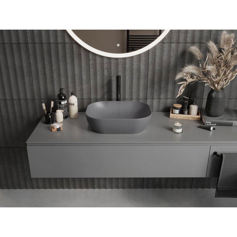 Mexen Rosa chiuvetă de blat 50 x 40 cm, gri închis mat - 21095071