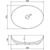Mexen Cornelia lavoar pe blat 50 x 37 cm, roz mat - 21885044