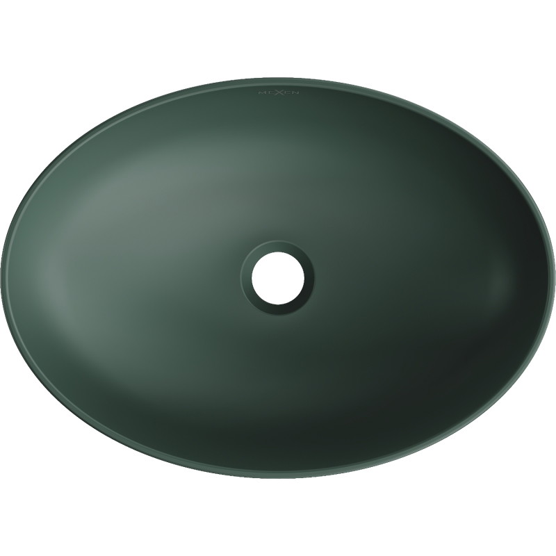 Mexen Cornelia lavoar de baie pe blat 50 x 37 cm, verde închis mat - 21885047