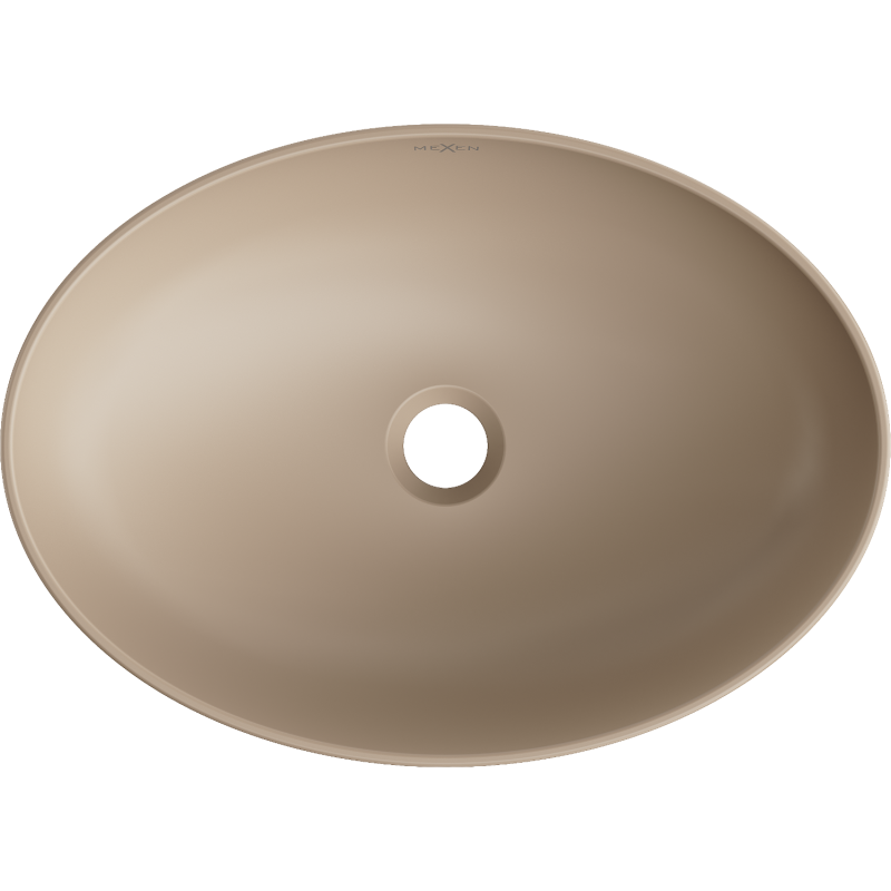 Mexen Cornelia asztallapra szerelhető mosdó 50 x 37 cm, cappuccino matt - 21885064