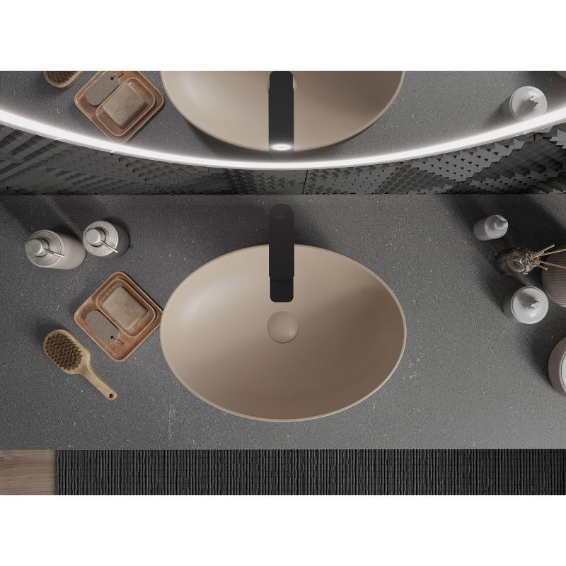 Mexen Cornelia chiuvetă de blat 50 x 37 cm, cappuccino mat - 21885064