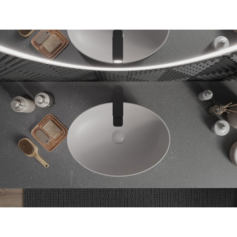 Mexen Cornelia pultba épített mosdó 50 x 37 cm, szürke matt - 21885067