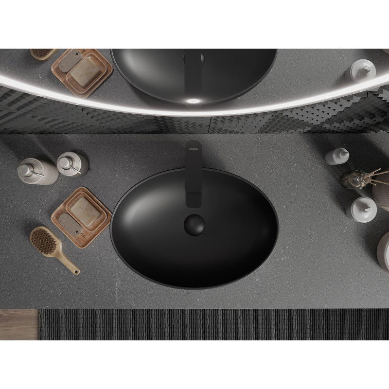 Mexen Cornelia lavoar pe blat 50 x 37 cm, negru mat - 21885085