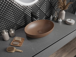 Mexen Cornelia 50 x 37 cm, barna matt asztali mosdókagyló - 21885068