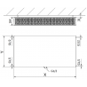 Radiator plat cu perete Mexen Flat CCF33 500 x 1600 mm, conectare inferioară centrală, 3041 W, alb - W6C33F-050-160-00