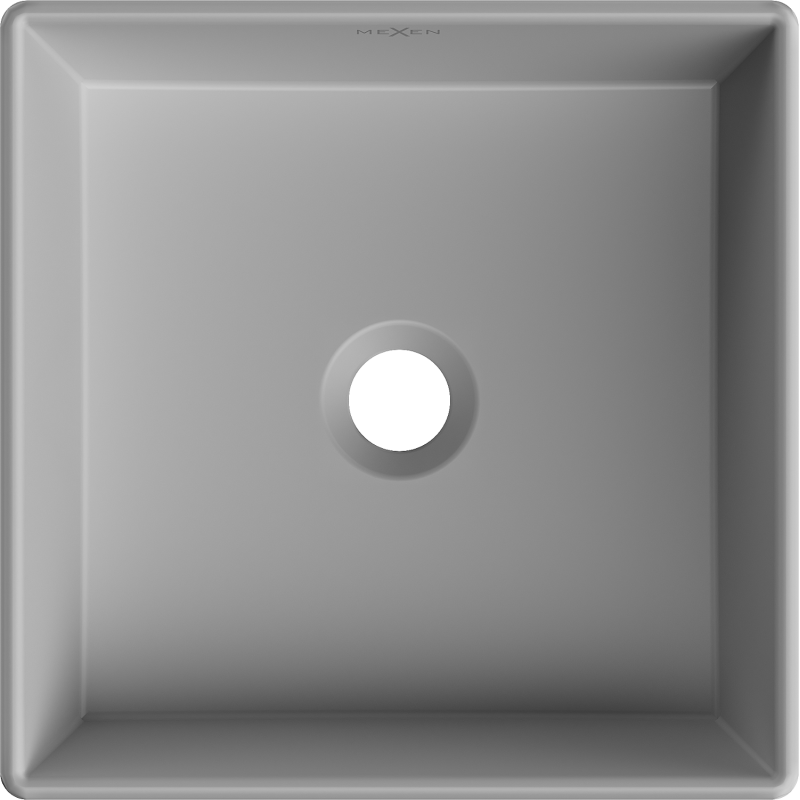 Mexen Goya munkalapba építhető mosdó 35 x 35 cm, világosszürke matt - 22183561