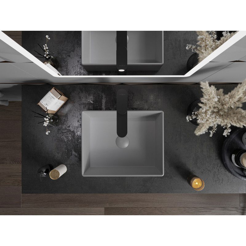 Mexen Goya lavoar deasupra blatului 40 x 32 cm, gri deschis mat - 22184061
