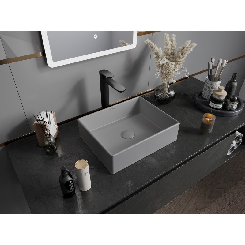 Mexen Goya chiuvetă deasupra blatului 40 x 32 cm, gri deschis mat - 22184061