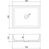Mexen Goya lavoar deasupra blatului 40 x 32 cm, gri deschis mat - 22184061