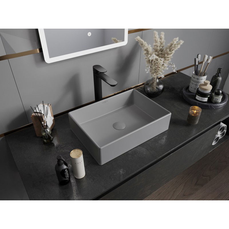 Mexen Goya chiuvetă de blat 45 x 32 cm, gri deschis mat - 22184561