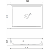 Mexen Goya lavoar pe blat 51 x 37 cm, gri mat deschis - 22185061
