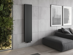 Mexen Dallas dekoratív radiátor 1600 x 360 mm, 1039 W, antracit - W214-1600-360-00-66