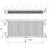 Radiator plat cu placa Mexen CC22 600 x 700 mm, conectare inferioara centrală, 1157 W, antracit - W6C22-060-070-66